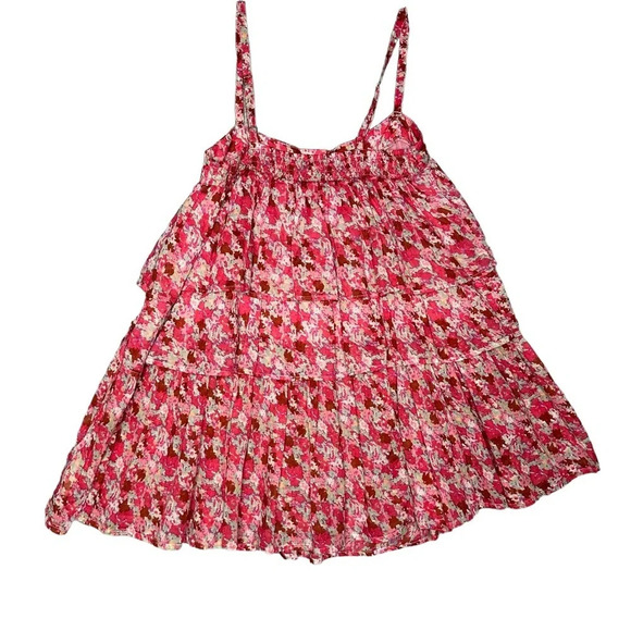 Free People Talia Tiered Tunic in Pink Combo. Sz: Small - Picture 9 of 15